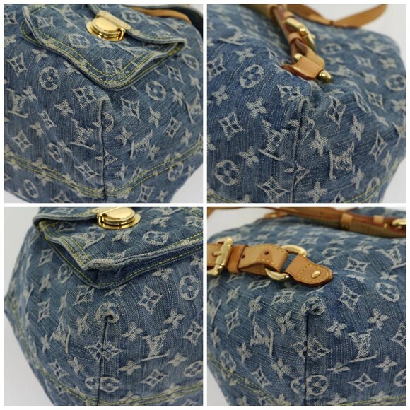 LOUIS VUITTON Monogram Denim Sac A Dos GM Backpack Blue M95056 LV Auth 30454A - Picture 14 of 16